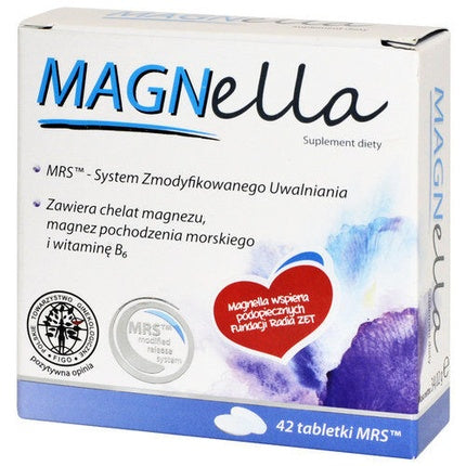 Supliment dietetic MAGnella, 42 tablete, Chelat de magneziu + Vitamina B6