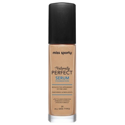 Serum Fondant Colorat, Miss Sporty, Naturally Perfect Serum Foundation, 30ml, Culoare 30