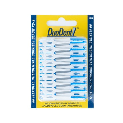 Duodent Interdental Flexible Brush Xs-S Blue, 80 buc, albastru