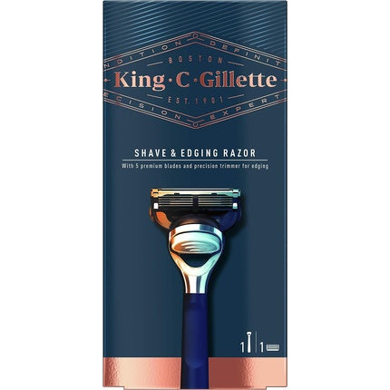 Aparat de ras King C. Gillette, albastru, cu trimmer