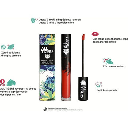 Baton de buze lichid mat All Tigers, Lead the Game, Culoare Coral