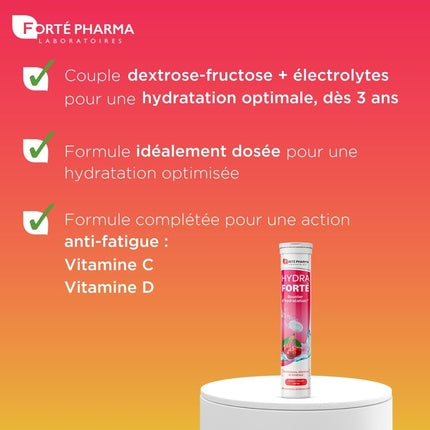 Comprese dizolvabile Forté Pharma Hydra Forte Cherry, gust cireșe, 120 g