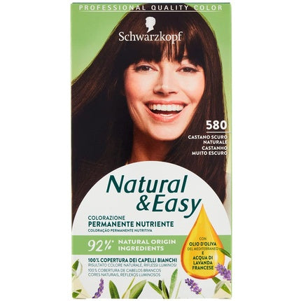 Vopsea păr, Natural&Easy, brun închis natural, 120g