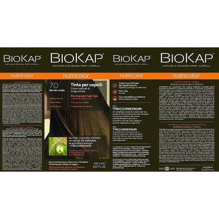 Vopsea de păr, Biokap, Blond mediu, 140 ml