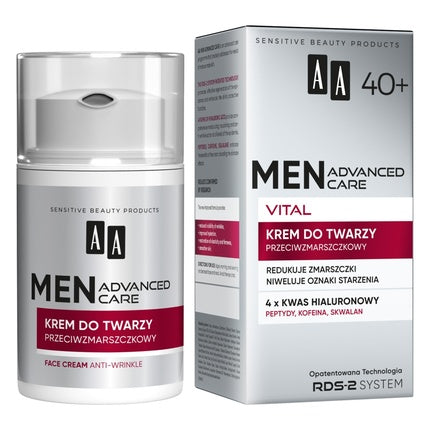 Cremă de față AA Men Advanced Care Vital 40+, anti-îmbătrânire, 50ml