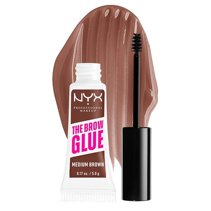 Gel de sprancene, NYX, The Brow Glue, maro mediu