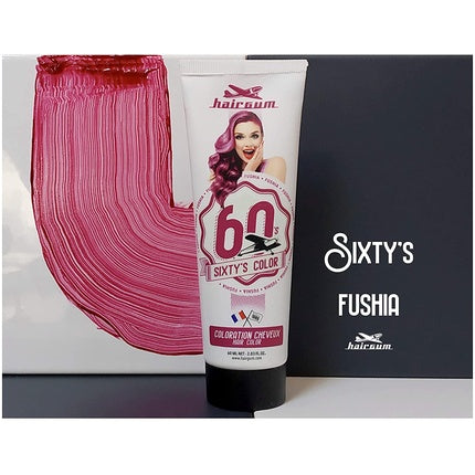 Cremă colorantă păr, Hairgum, Fuchsia, 60ml