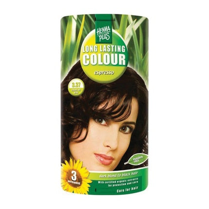 Vopsea de păr pe bază de hennă, Hennaplus Lasting Espresso 337, 158 g
