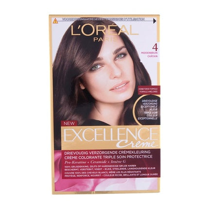 Vopsea de păr, L'Oreal Paris, Excellence Creme, Maro Mediu