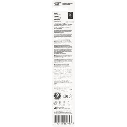 Periuță de dinți Tepe Colour Compact Extra-Soft, albastru, cap cu perii multicolore