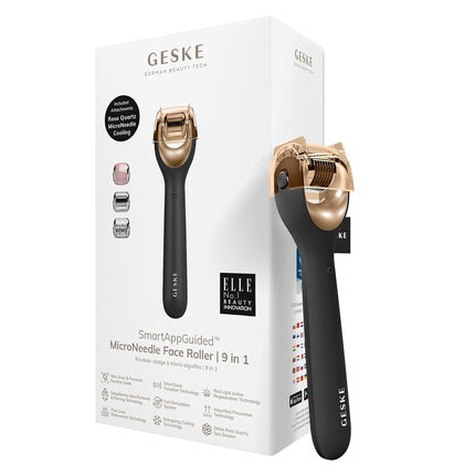 Roller facial microneedling, Geske, cu cuarț roz