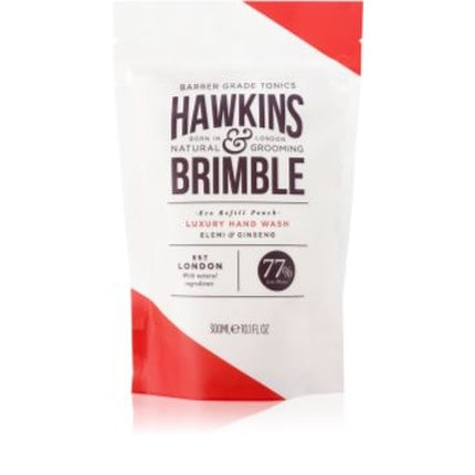 Hawkins & Brimble Luxury Hand Wash Eco Refill Pouch, Clemis și Ginseng, 300 ml