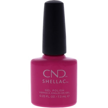 Vernis gel CND Shellac Hot Pop Pink 7.3ml cu pensula Curve Hugging