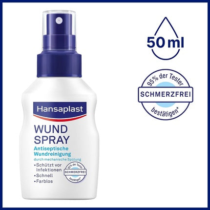 Spray de vindecare a rănilor Hansaplast, 50ml, alb cu dozator albastru