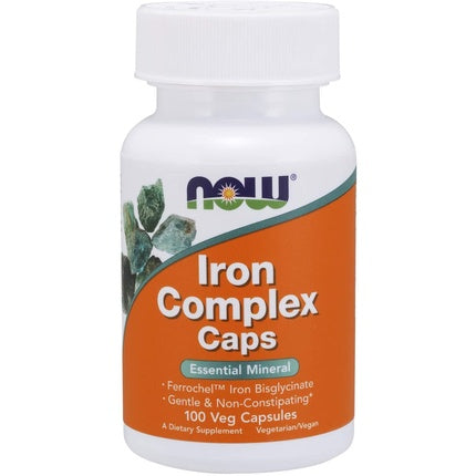 Supliment alimentar Now Foods Iron Complex Caps Non-Constipating, 100 capsule