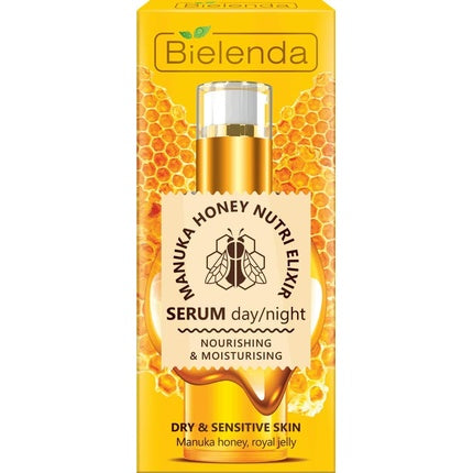 Ser hidratant, Bielenda Honey Nutri Elixir, pentru piele uscată 30g