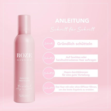 Spumă păr, Roze Avenue, volum, roz, 250ml