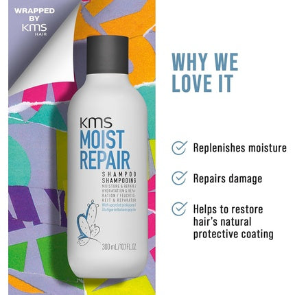 Set Îngrijire Păr KMS Moist Repair, Șampon 300ml + Balsam Lăsat în Păr 150ml