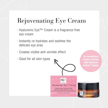 Crema de ochi cu acid hialuronic New Nordic - Hidratare și calmare