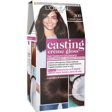 Vopsea de păr, L'Oréal Paris, Casting Creme Gloss, castaniu închis