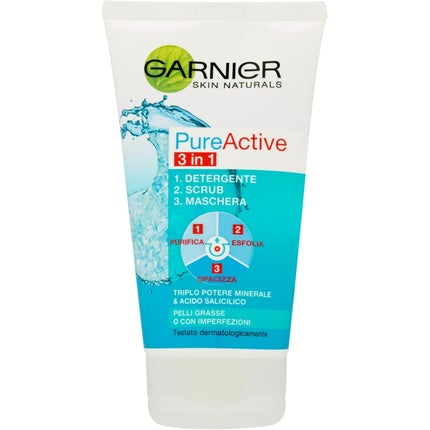 Scrub facial 3in1, Garnier Skinactive, 150ml