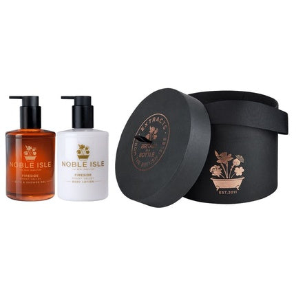 Set Corp Noble Isle Fire Side Cappelliera Duo, 2 x 250ml, cutie cadou neagră