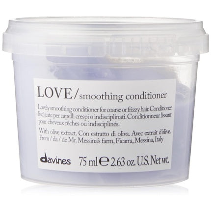 Condiționator Davines LOVE Smoothing pentru păr creț sau aspru, 75 ml