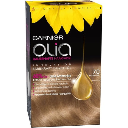 Vopsea de păr Garnier Olia, Medium Blonde (7.0), 160 g