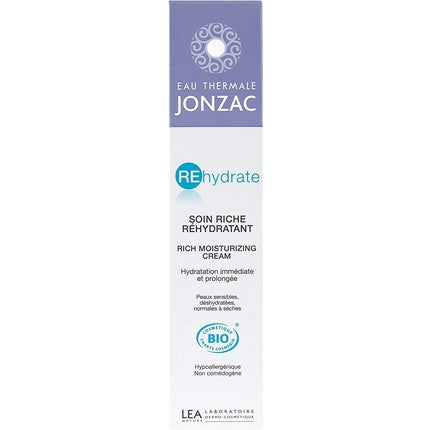 Cremă facială hidratantă Jonzac Rehydrate, 50 ml, Bio