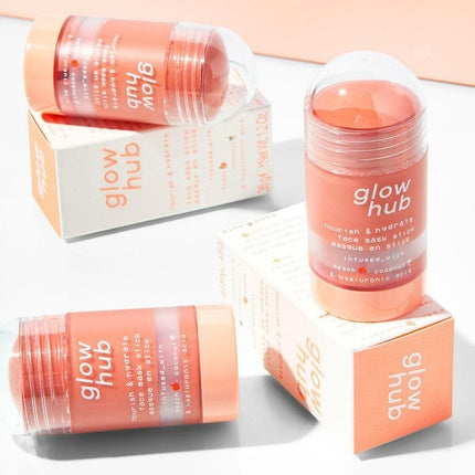 Mască Facială Hidratantă Glow Hub, 35g, Portocalie, Design Stick