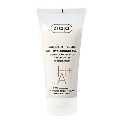 Mască facială exfoliantă cu acid hialuronic, Ziaja, 55 ml