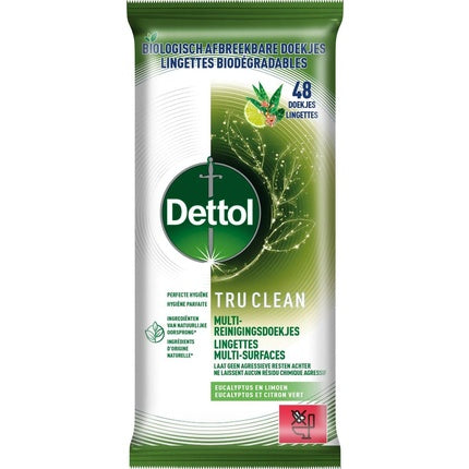 Lingete de curățare Dettol Tru Clean Eucalyptus & Lime, 48 buc