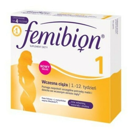 Supliment, Femibion, Early Pregnancy, 28 tablete, galben