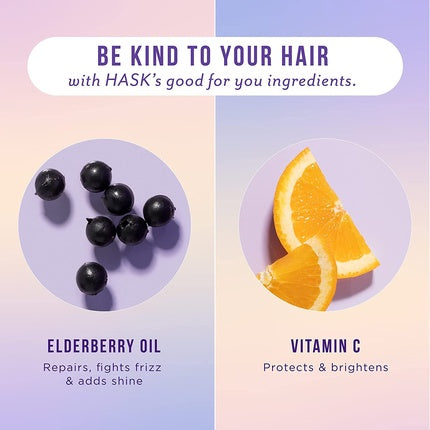Condiționator HASK Blonde Care Violet Toning, 355ml, cu ulei de soc și vitamina C