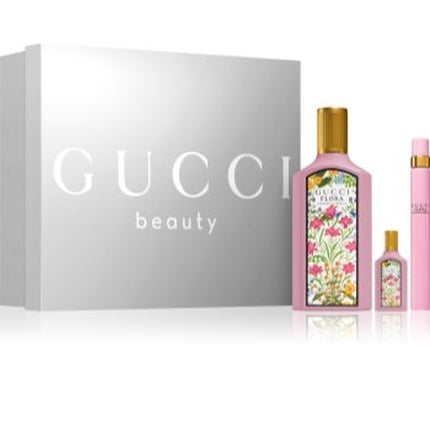 Parfum Gucci Flora Gorgeous Gardenia 100ml, roz cu design floral