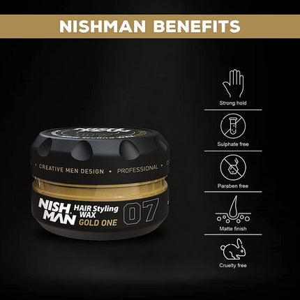 Ceară păr, Nishman, Hair Styling Gold, 150 ml