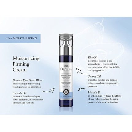 Cremă Facială Clochee Simply Organic cu Ulei de Avocado și Ulei de Orez 50ml