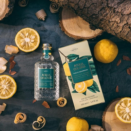 Eau de Cologne Acqua Colonia Yuzu & Cedarwood, 50 ml, design cristal cu etichetă verde