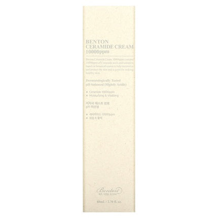 Cremă pentru față Benton cu ceramide 10000 ppm, 80 ml, alb