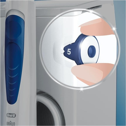 Irigator bucal Oral-B OxyJet, alb/albastru, 4 duze incluse