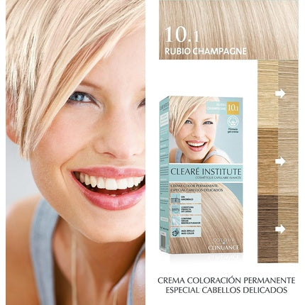 Vopsea de păr, Clearé Institute Clinuance, nuanța 10.1 Blond Champan