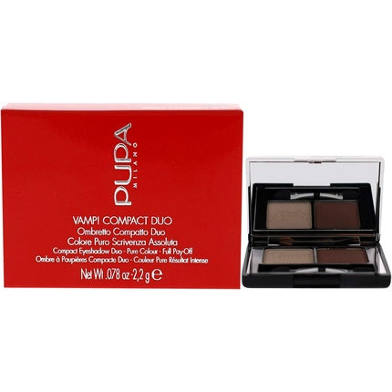 Fard de pleoape duo, Pupa Milano, Vamp! Compact, 005 Milk Chocolate