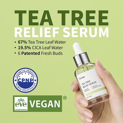 Serum IUNIK Tea Tree Relief, 50ml, verde