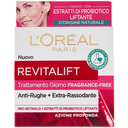 Cremă față anti-îmbătrânire, L'Oréal Paris Revitalift, fără parfum, 50ml