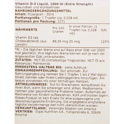 Vitamina D-3 Liquid, Now Foods, 1000 IU, 30ml, portocaliu