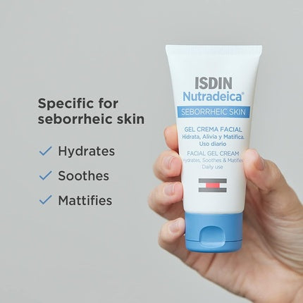 Gel de curățare facială ISDIN Nutradeica, 50 ml, pentru ten seboreic