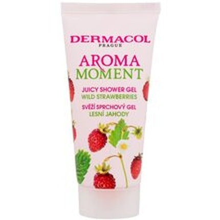 Gel de Duș Dermacol Aroma Moment Wild Strawberries, Ambalaj 200g, Culoare Roz