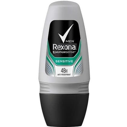 Rexona Men Roll-On Deodorant Sensitive, 50 ml, gri și negru