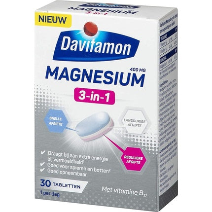 Supliment Magneziu, Davitamon, 30 Comprimate Albastre