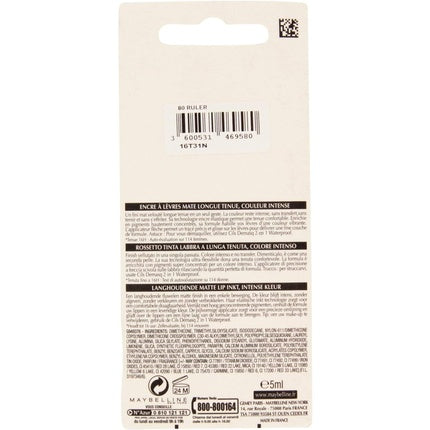 Ruj lichid, Maybelline New York, Superstay 24H Matte Ink, 5ml